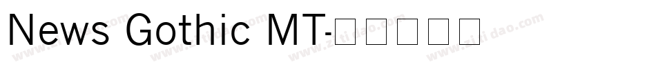News Gothic MT字体转换